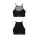 Спортивный топ с прозрачной вставкой Passion PS006 TOP M, black SO4240 фото 5