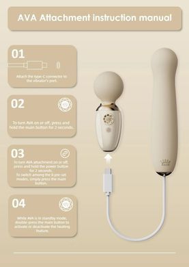 Пульсатор Zalo &ndash; AVA Attachment Ivory White для смарт-вибромассажера Zalo &ndash; AVA SX0709 фото