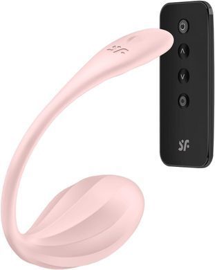 Смарт-виброяйцо Satisfyer Ribbed Petal Connect App Rose, управление со смартфона, пульт ДУ SX1222 фото