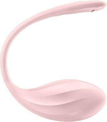 Смарт-виброяйцо Satisfyer Ribbed Petal Connect App Rose, управление со смартфона, пульт ДУ SX1222 фото