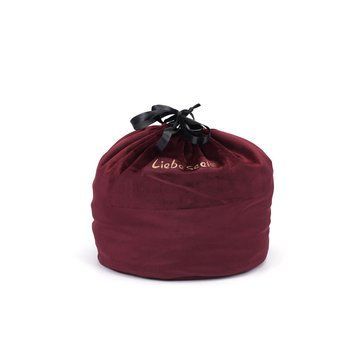 Бархатный мешочек для хранения игрушек Liebe Seele Wine Red Large Storage Bag Cylindrical, 24х25 см SO9467 фото