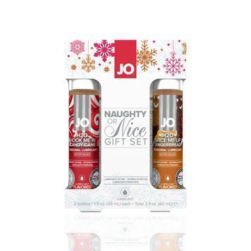 Набор лубрикантов JO Naughty or Nice Gift Set &ndash; Candy Cane & Gingerbread (2&times;30 мл) SO6163 фото