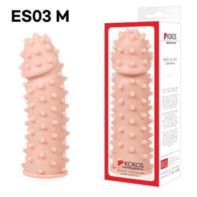 Насадка на член Kokos Extreme Sleeve ES.03 размер M, утолщающая, стимулирующий рельеф SO1275 фото