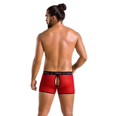 Мужские прозрачные боксеры Passion 046 SHORT PARKER XXL/XXXL Red, сетка, под леопард SO7611 фото