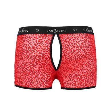Мужские прозрачные боксеры Passion 046 SHORT PARKER XXL/XXXL Red, сетка, под леопард SO7611 фото