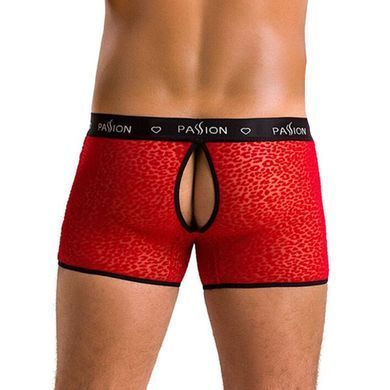 Мужские прозрачные боксеры Passion 046 SHORT PARKER XXL/XXXL Red, сетка, под леопард SO7611 фото