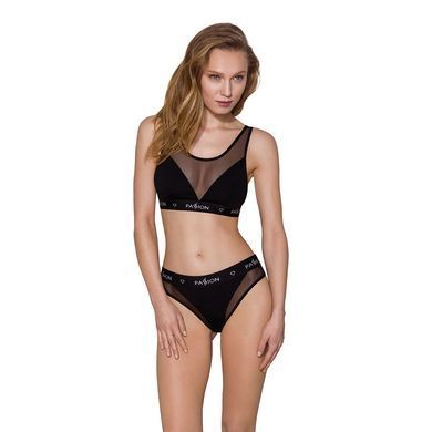 Трусики с прозрачной вставкой Passion PS002 PANTIES L, black SO4191 фото