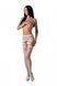Эротические колготки-бодистокинг с ажурным поясом Passion S027 One Size, white, открытый доступ SO8953 фото 1