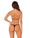 Полупрозрачный комплект Obsessive Celia Noir 2-pcs set XS/S, бюстгальтер, стринги SO7865 фото 2