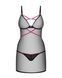 Пеньюар Obsessive Novenes chemise & thong, XS/S, облегающий, прозрачный, со стрепами, стринги в комп SX0619 фото 4