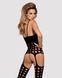 (SALE) Бодістокінг Obsessive Bodystocking G310 S/M/L, топ, панчохи, підв&rsquo;язки, круглі вирізи SO7236 фото 2