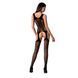 Бодистокинг с имитацией чулок и ажурной вставкой Passion BS072 black SO4141 фото 4