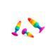 Силиконовая анальная пробка Wooomy Hiperloo Silicone Rainbow Plug M, диаметр 2,9 см, длина 11 см SO7435 фото 5