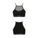 Спортивний топ з прозорою вставкою Passion PS006 TOP S, black SO4241 фото 5