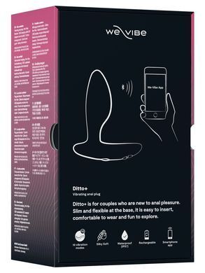 Анальная смарт-вибропробка We-Vibe Ditto+ Satin Black с пультом ДУ SX2147 фото