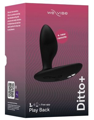 Анальная смарт-вибропробка We-Vibe Ditto+ Satin Black с пультом ДУ SX2147 фото