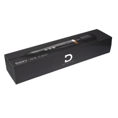 Премиальный вибромассажер DOXY Die Cast матово-черный, с покрытием из 24-каратного золота SX2455 фото
