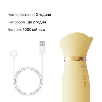 Пульсатор-вибратор с вакуумной стимуляцией клитора Zalo - ROSE Thruster Lemon Yellow SO6683 фото