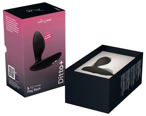 Анальная смарт-вибропробка We-Vibe Ditto+ Satin Black с пультом ДУ SX2147 фото