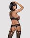 Бодістокінг Obsessive Bodystocking G313 S/M/L, шнурівка, геометричний декор SO7237 фото 2