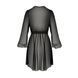 Пеньюар Passion AMBERLY PEIGNOIR 6XL/7XL, black, ажурные декольте и манжеты, широкие рукава SO7054 фото 4
