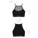 Спортивний топ з прозорою вставкою Passion PS006 TOP XL, black SO4242 фото 6
