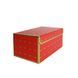 Подарункова коробка червона з золотим геометричним малюнком, M &mdash; 23&times;16&times;12 см SO8912 фото 1