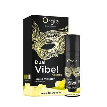Жидкий вибратор Orgie Dual Vibe! Lemon Gin And Tonic Kissable Liquid Vibrator, 15 мл SX1490 фото