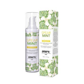 Массажное масло EXSENS Organic Spear Mint 50мл разогревающее, без сахара, без парабенов, съедобное SO2380 фото