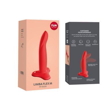 Фаллоимитатор Fun Factory LIMBA FLEX M, коралловый, гибкий, с эффектом памяти, подходит для точки G SX0995 фото