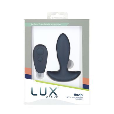 Анальная пробка с пульсацией Lux Active &ndash; Throb &ndash; 4.5" Anal Pulsating Massager, пульт ДУ SO5571 фото