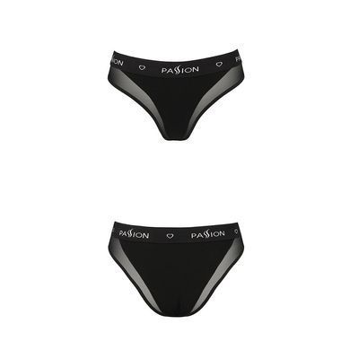 Трусики з прозорою вставкою Passion PS002 PANTIES S, black SO4193 фото