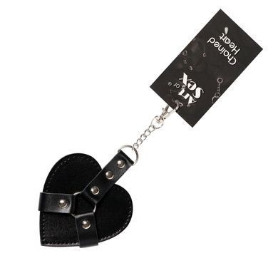 Брелок на карабіні для ключів Art of Sex Chained Heart, Чорний SX2243 фото