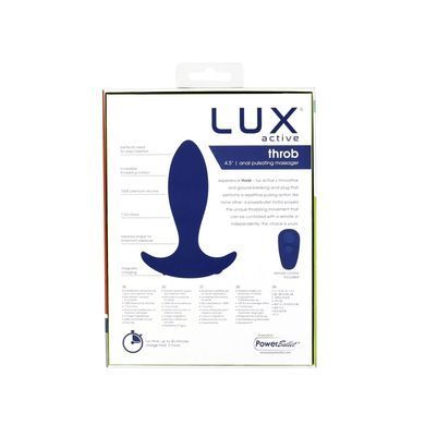 Анальная пробка с пульсацией Lux Active &ndash; Throb &ndash; 4.5" Anal Pulsating Massager, пульт ДУ SO5571 фото