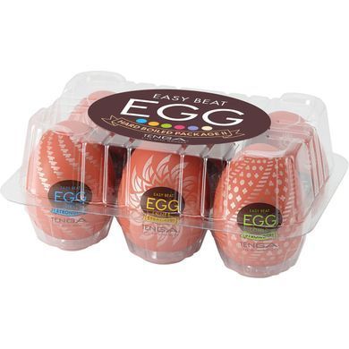 Набор мастурбаторов-яиц Tenga Egg Hard Boilded II Pack (6 яиц), плотный TPE, выпуклая текстура SO9804 фото