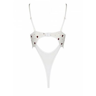 Эротическое боди с рисунком Passion LOVELIA BODY S/M, white SO4757 фото