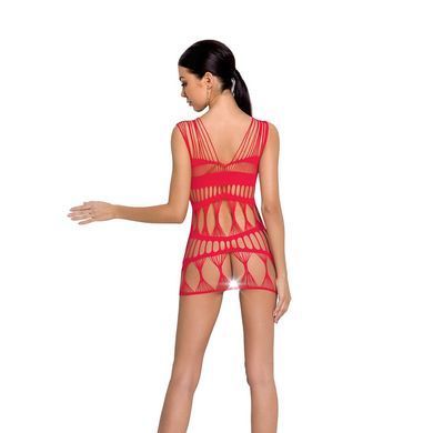 Бодистокинг-платье Passion BS089 red, мини, плетение в виде паутины SO6386 фото