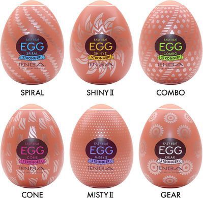 Набор мастурбаторов-яиц Tenga Egg Hard Boilded II Pack (6 яиц), плотный TPE, выпуклая текстура SO9804 фото