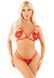 Комплект Leg Avenue Open Cup Bra and Pearl String One Size, Red SX1752 фото 2