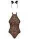 Эротический костюм леопарда Obsessive Leocatia teddy S/M, боди, обруч с ушками SO7712 фото 5