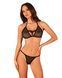 Полупрозрачный комплект Obsessive Celia Noir 2-pcs set XL/2XL, бюстгальтер, стринги SO7867 фото 1