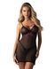 Пеньюар Obsessive Novenes chemise & thong, XL/2XL, обтислий, прозорий, зі стрепами, стрінги в компле SX0621 фото 1