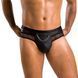 Мужские трусы с цепочкой Passion 030 SLIP TOM XXL/XXXL Black, экокожа, открытые ягодицы SO7563 фото 1