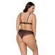 Комплект білизни Passion AMBERLY SET 4XL/5XL black, ліф, трусики бразиліана, люрексова нитка SO7055 фото 2