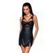 Бебі-дол з еко-шкіри та мережива Passion LOONA CHEMISE XXL/XXXL, black SO5360 фото 1