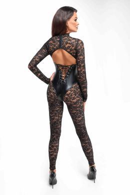 Комбинезон Noir Handmade F299 Enigma, XXL, кружево, длинный рукав, имитация корсета, доступ SX0235 фото