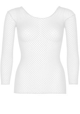 Сетчатый топ Leg Avenue Long Sleeves T-Shirts White, One Size SO9106 фото