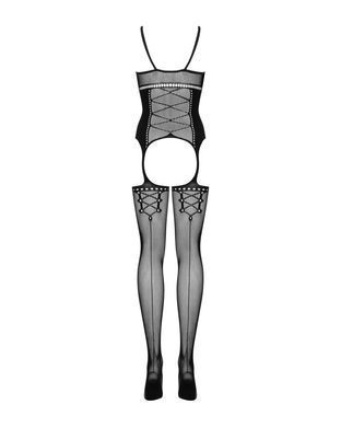 Бодистокинг Obsessive Bodystocking G314 S/M/L, имитация корсета и корсетной шнуровки SO7239 фото