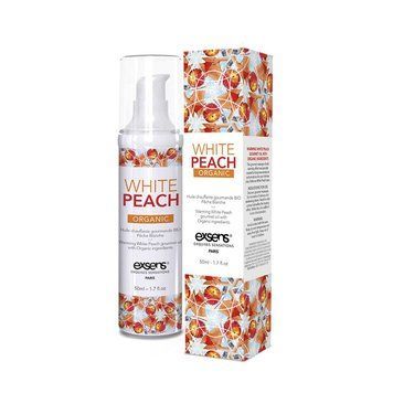 Массажное масло EXSENS Organic White Peach 50 мл разогревающее, без сахара, без парабенов, съедобное SO2381 фото