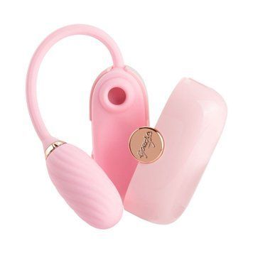 Вакуумный клиторальный стимулятор Otouch Louis Vibrate Pink с виброяйцом, в кейсе SO9401 фото